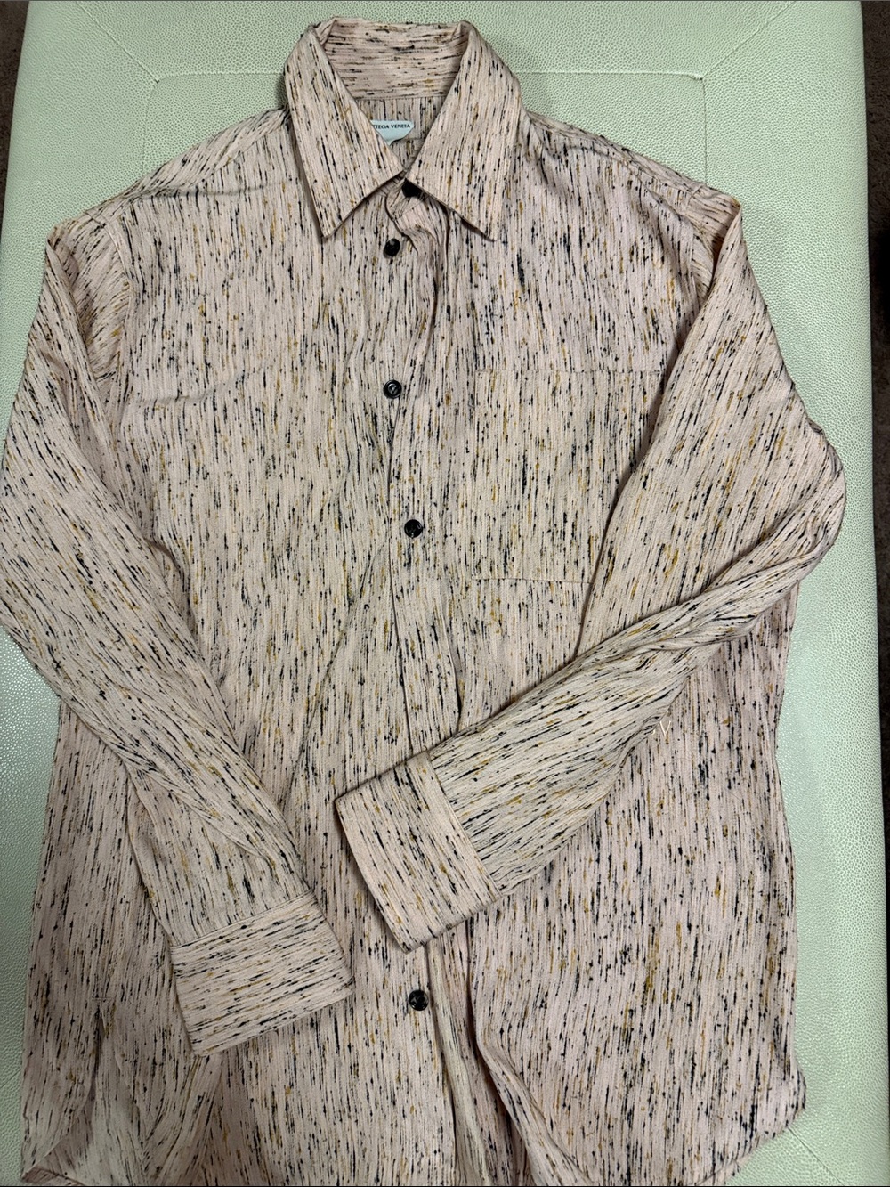 Bottega Veneta Pink Speckled Button-Down Shirt
